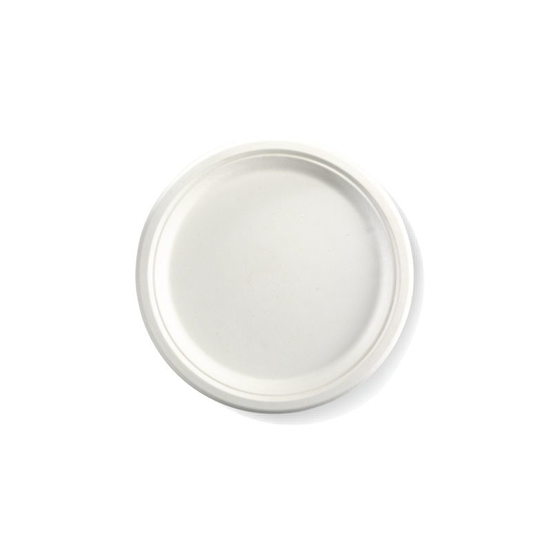 Bio 7" Sugarcane Round Plates 1000's