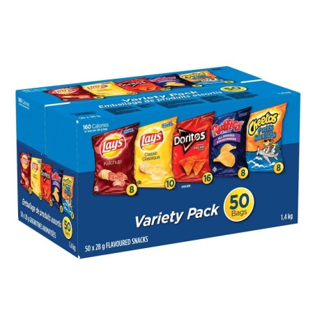 Frito Lay Variety Chips 28g 50's