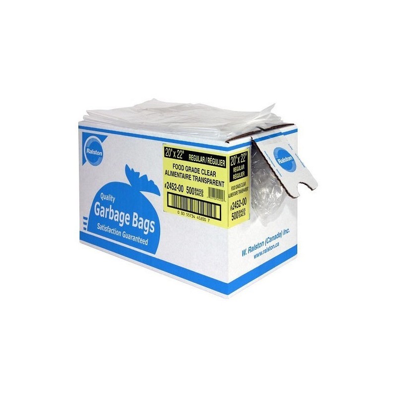 Garbage Bags 35"x50" Clear Food Safe Extra Strong 100's Garbage Bags 35"x50" Clear Food Safe Extra Strong 100's