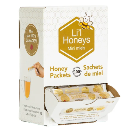 Li'l Honeys 7g Bee Maid Honey Packets 120's