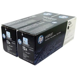 HP 12A 2-pack Genuine Printer Cartridge