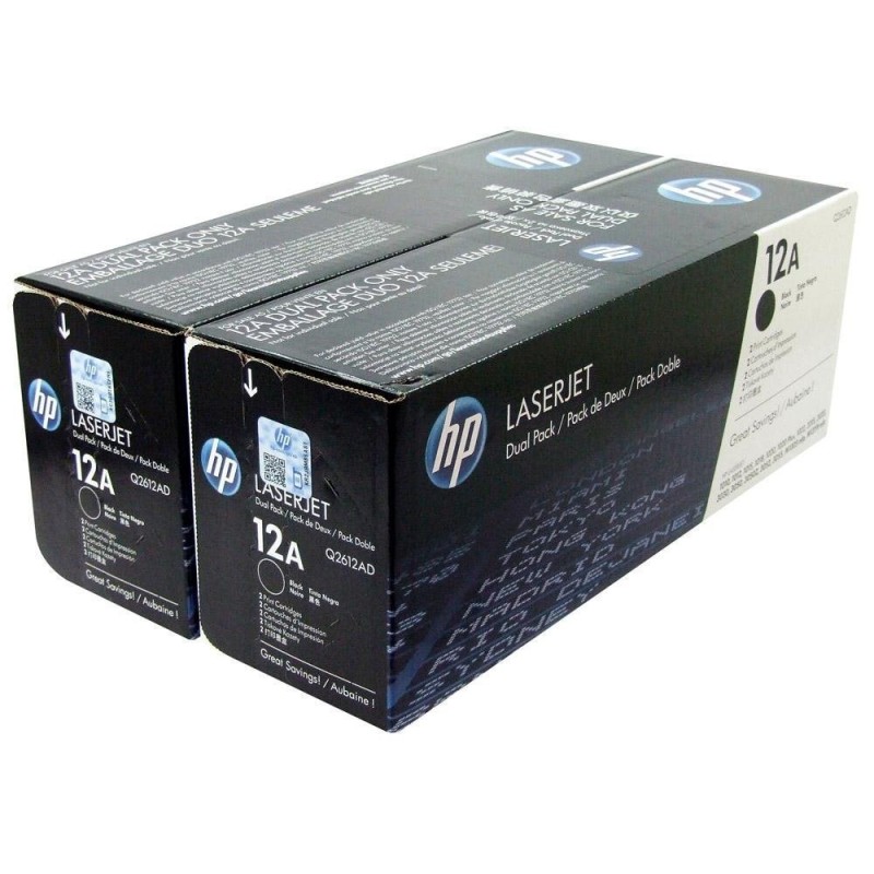 HP 12A 2-pack Genuine Printer Cartridge