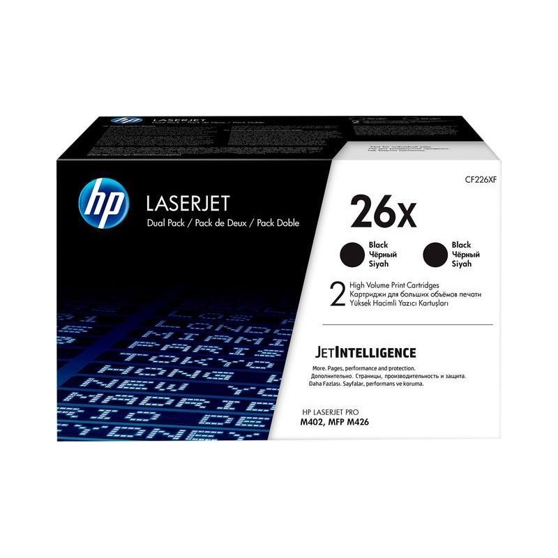 HP 26X 2-pack High Yield Print Cartridge