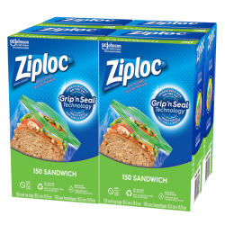 Ziploc Sanwich Bags 600's (4 x 150's)